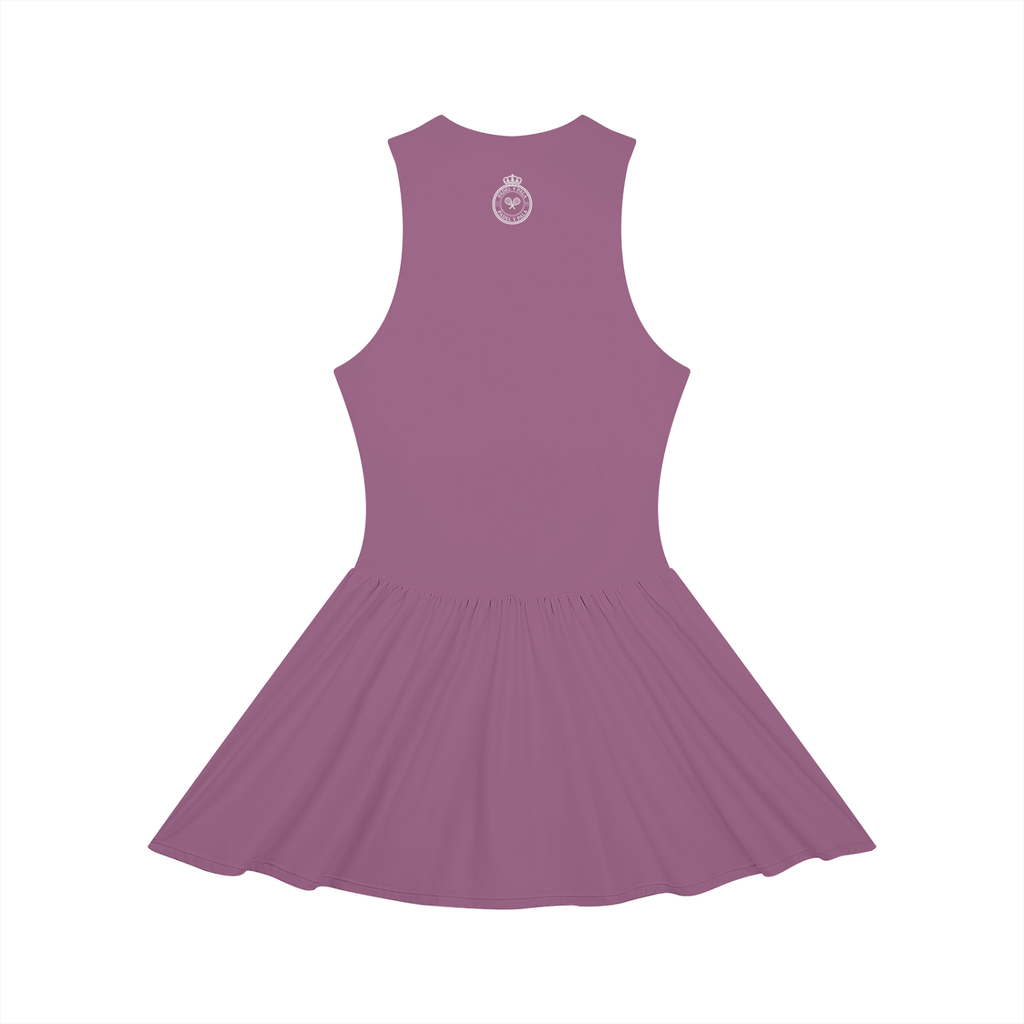 The Riviera Full-Zip Dress | White Logo | Padel y Pala