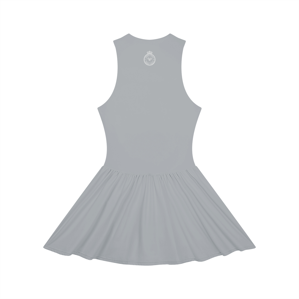 The Riviera Full-Zip Dress | White Logo | Padel y Pala