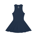 The Riviera Full-Zip Dress | White Logo | Padel y Pala