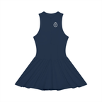 The Riviera Full-Zip Dress | White Logo | Padel y Pala