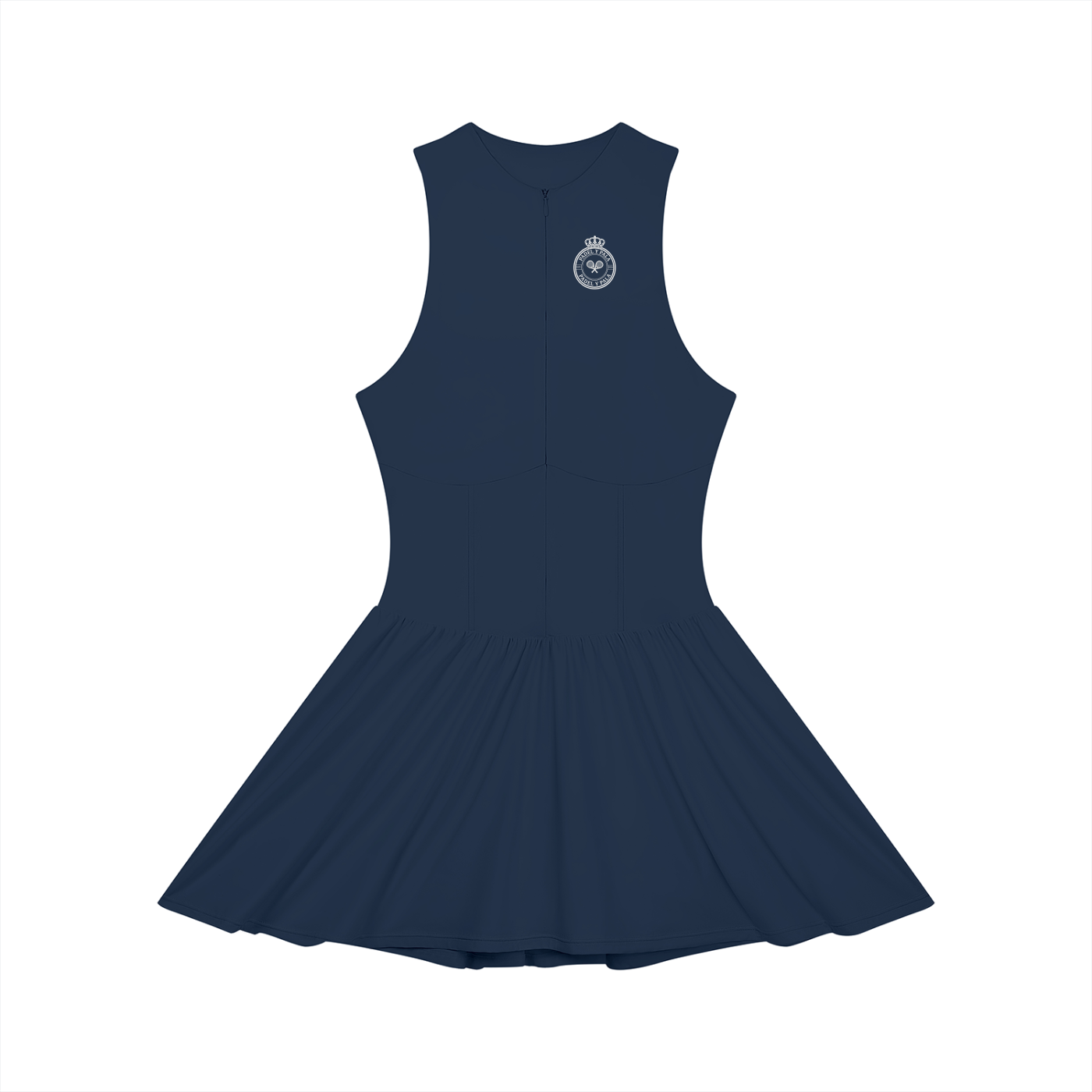 The Riviera Full-Zip Dress | White Logo | Padel y Pala