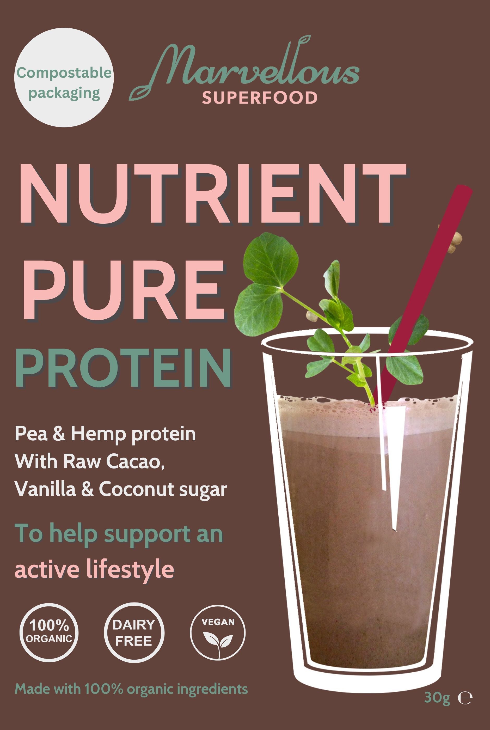 Plant-Based Protein Powder with Cacao & Vanilla