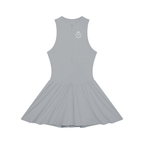 The Riviera Full-Zip Dress | White Logo | Padel y Pala