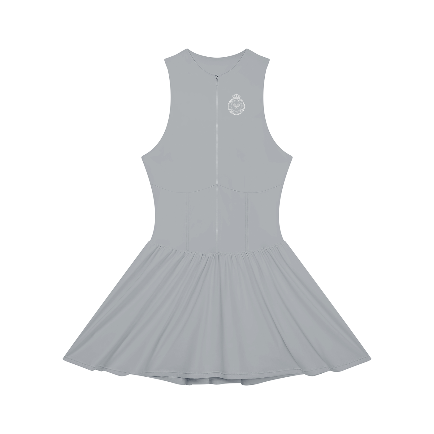 The Riviera Full-Zip Dress | White Logo | Padel y Pala