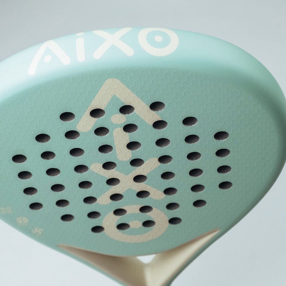 AIXO Pastel De Mint Padel Racket Full Carbon - Padel y Pala