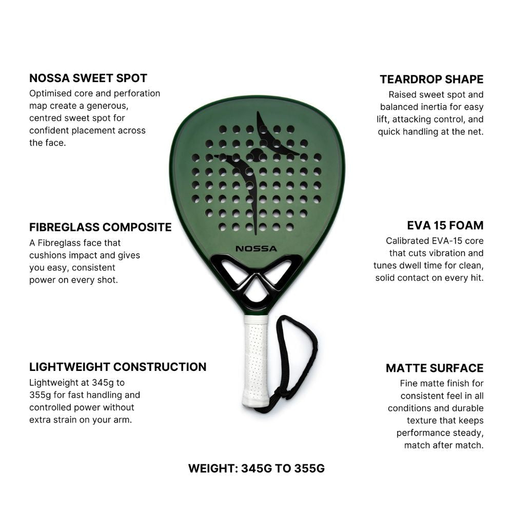 NOSSA BASE Padel Racket | Green or Blue - Padel y Pala