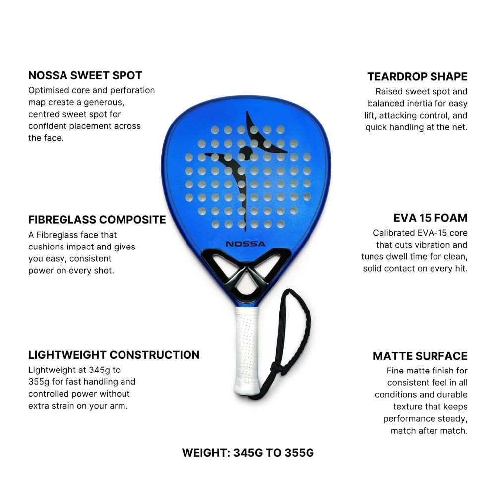 NOSSA BASE Padel Racket | Green or Blue - Padel y Pala