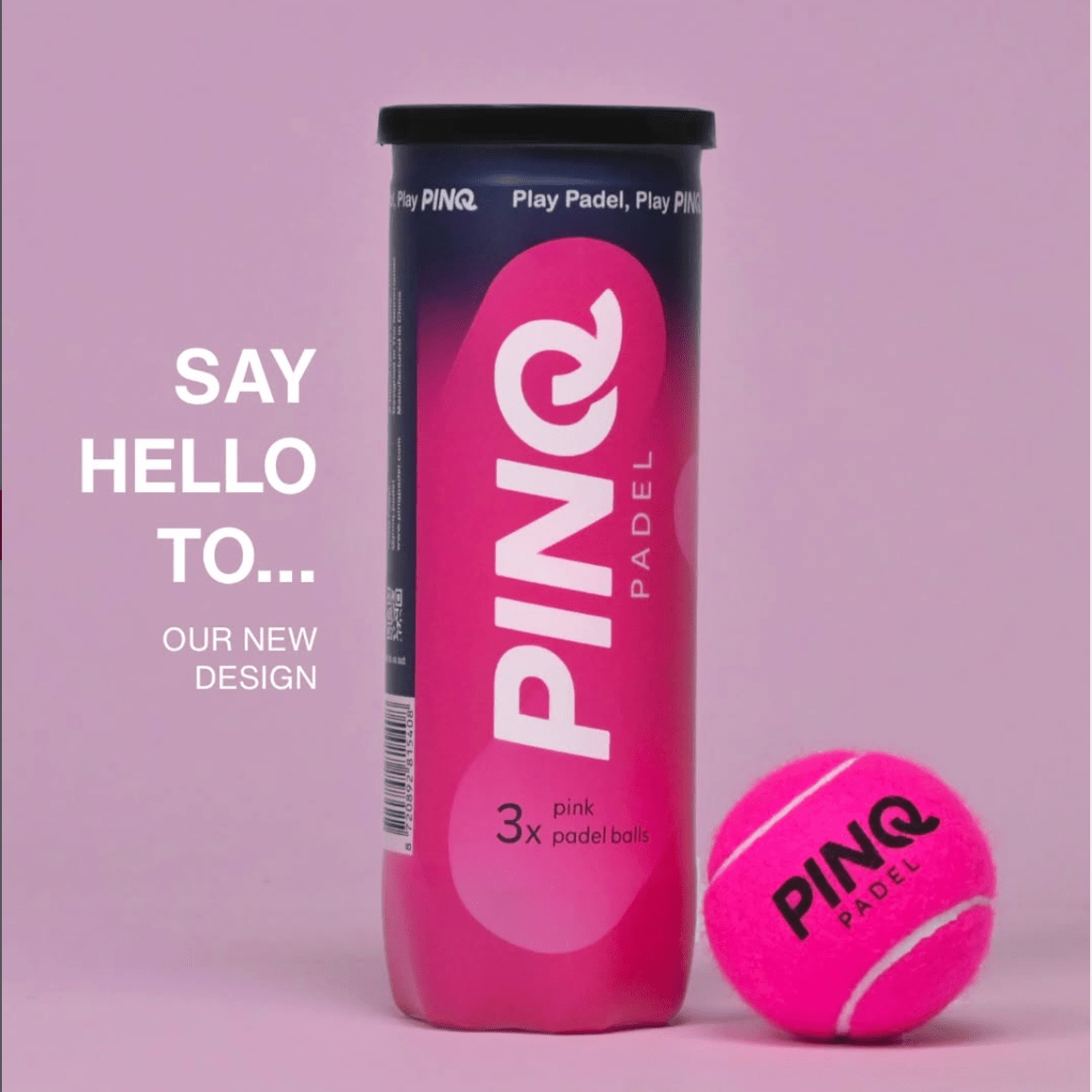 PINQ Pink Padel Balls | 1 Tube of 3 balls - Padel y Pala
