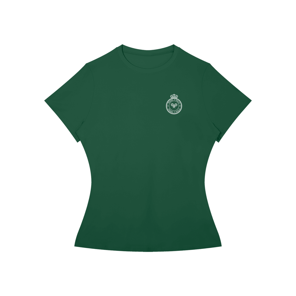 The Baseline Tee (Women's) | White Logo | Padel y Pala - Padel y Pala