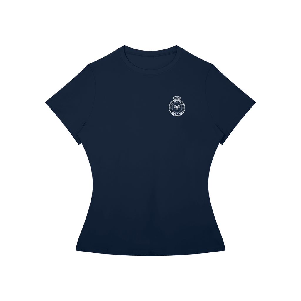 The Baseline Tee (Women's) | White Logo | Padel y Pala - Padel y Pala