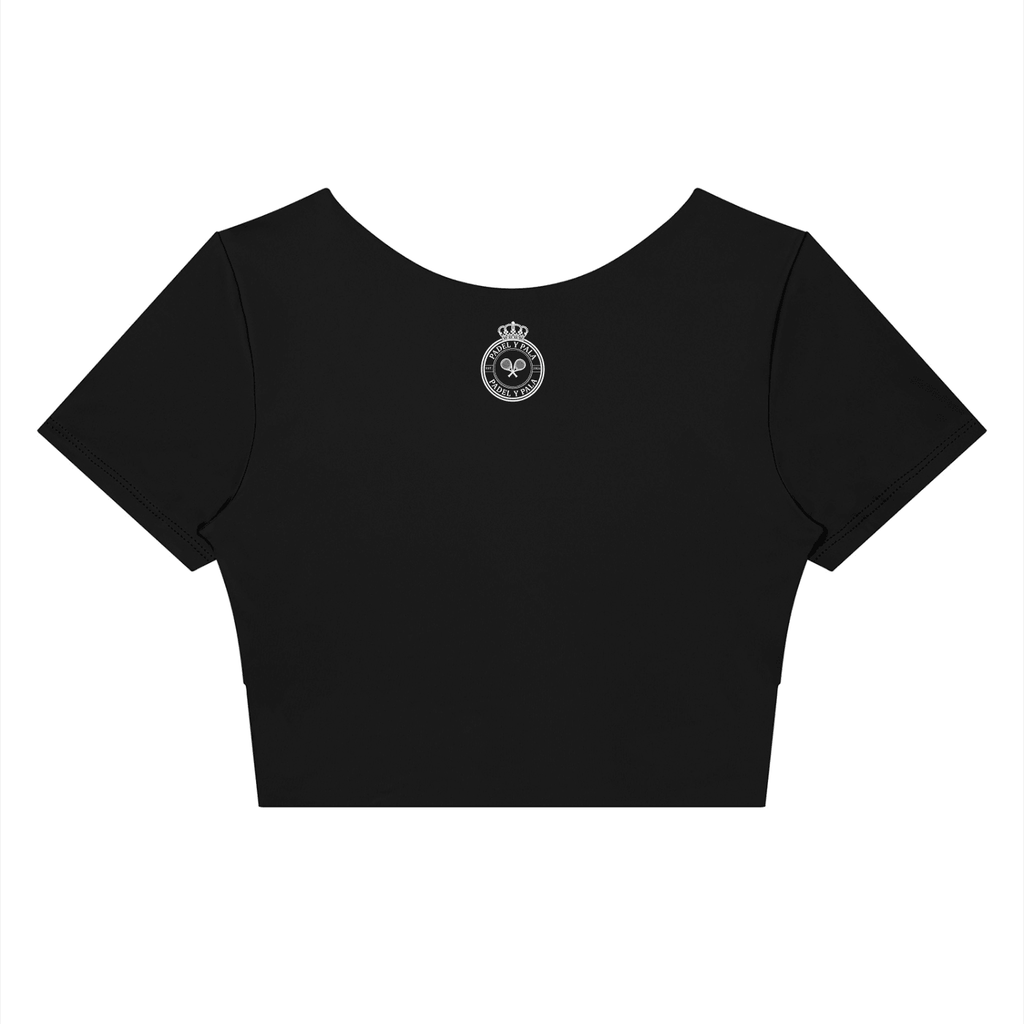 The Contour Crop Top | The Contour Collection | White Logo | Padel y Pala - Padel y Pala