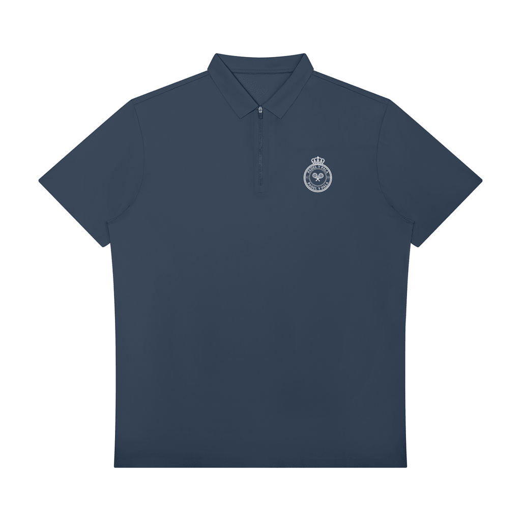 The Match-Day Quarter-Zip Polo | White Logo | Padel y Pala - Padel y Pala