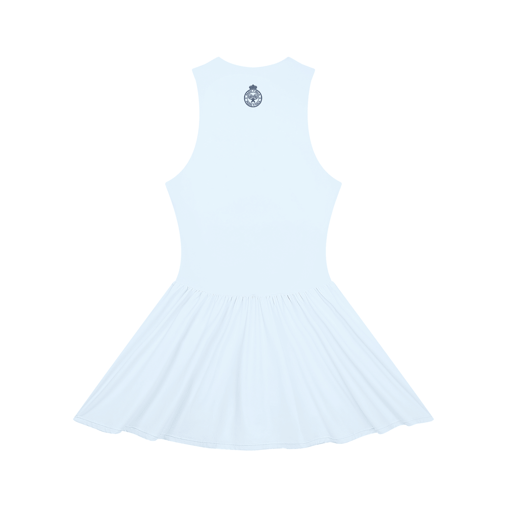 The Riviera Full-Zip Dress | Blue Logo | Padel y Pala - Padel y Pala