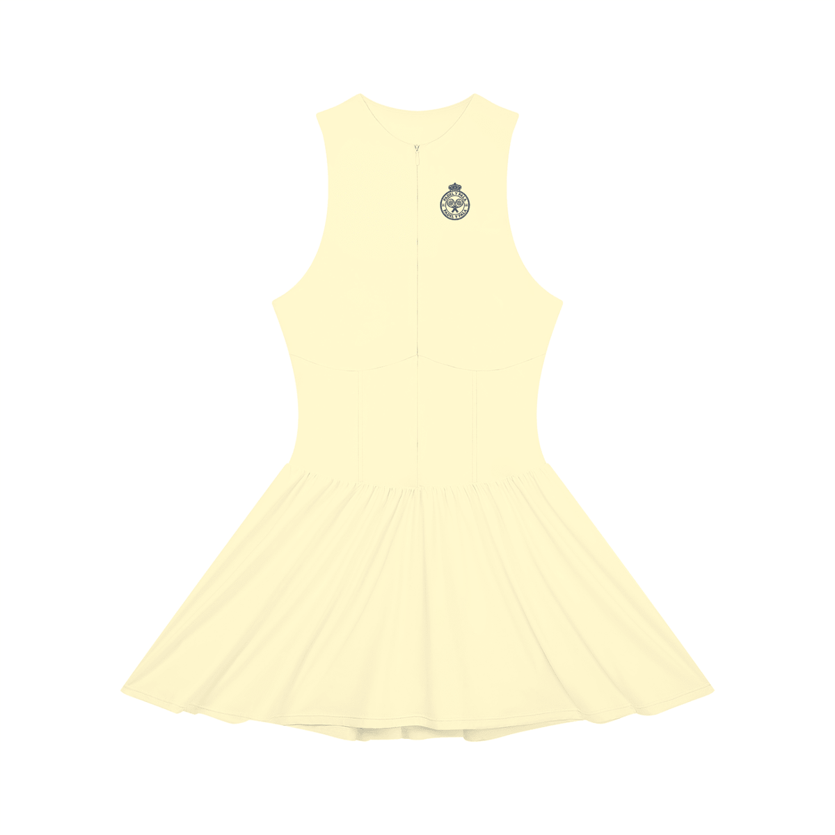 The Riviera Full-Zip Dress | Blue Logo | Padel y Pala - Padel y Pala