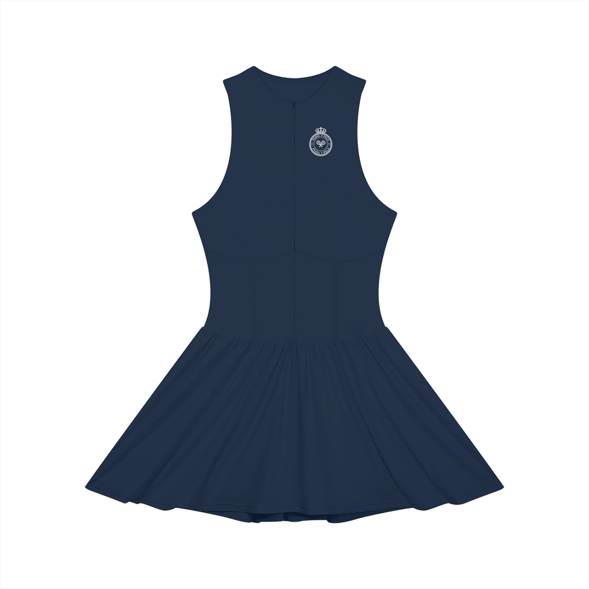 The Riviera Full-Zip Dress | White Logo | Padel y Pala - Padel y Pala