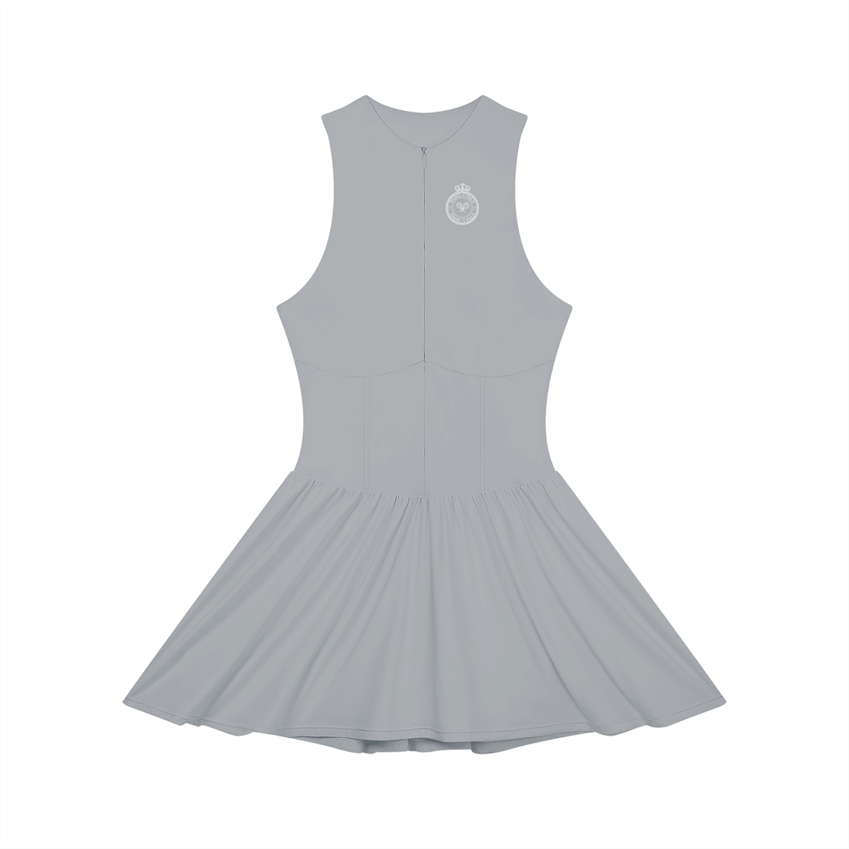 The Riviera Full-Zip Dress | White Logo | Padel y Pala - Padel y Pala